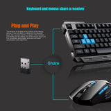 Wireless Gaming Keyboard Mouse Combo - WHIMSY BARGAIN WAREHOUSE