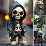 Creepy Cool Skeleton Figurine - Halloween Decor - WHIMSY BARGAIN WAREHOUSE