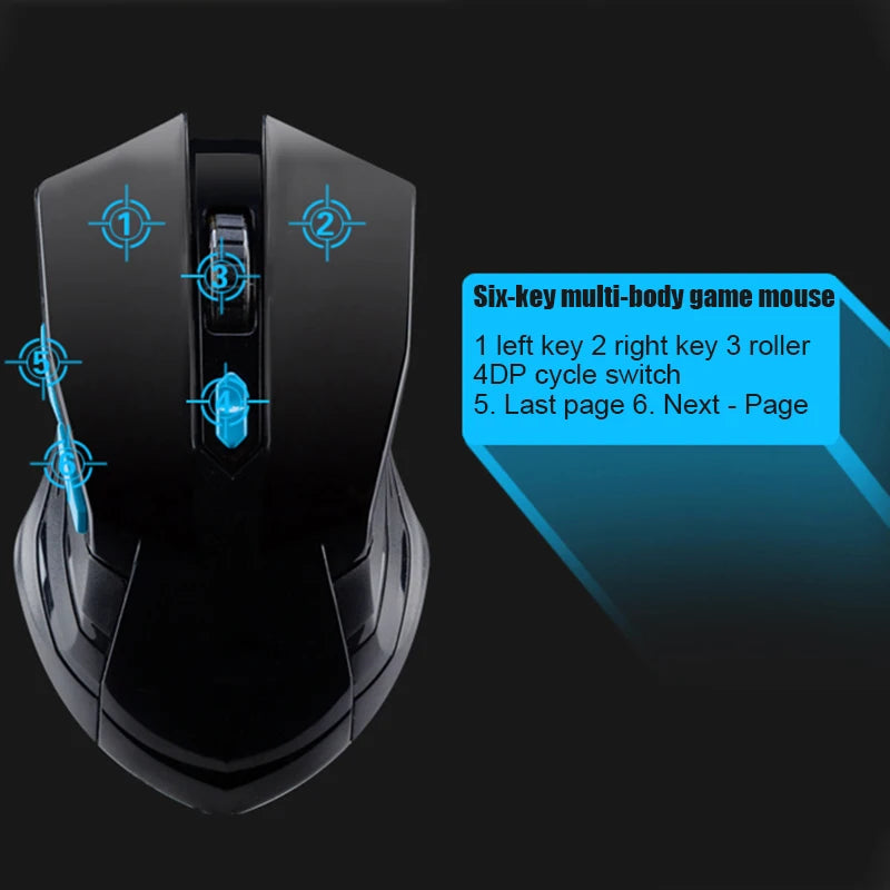Wireless Gaming Keyboard Mouse Combo - WHIMSY BARGAIN WAREHOUSE