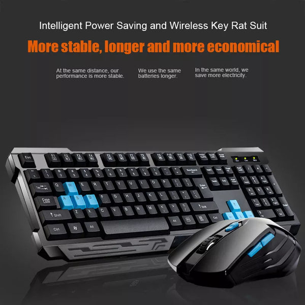 Wireless Gaming Keyboard Mouse Combo - WHIMSY BARGAIN WAREHOUSE