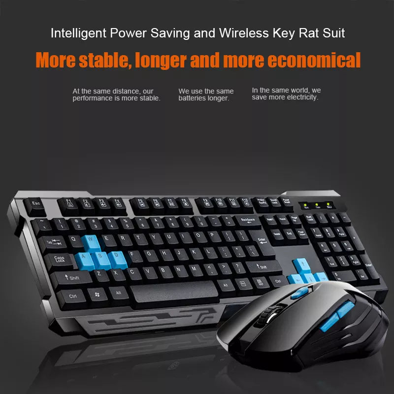 Wireless Gaming Keyboard Mouse Combo - WHIMSY BARGAIN WAREHOUSE