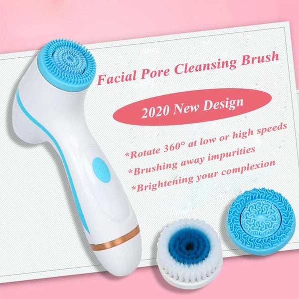 Facial Spa System - Rechargeable Spin Brush Set for Deep Cleaning - WHIMSY BARGAIN WAREHOUSE