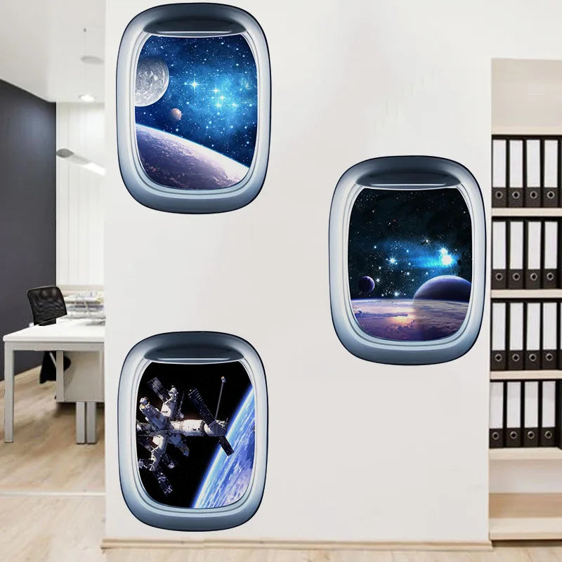 Galaxy Planets 3D Wall Sticker - Universe Decor - WHIMSY BARGAIN WAREHOUSE