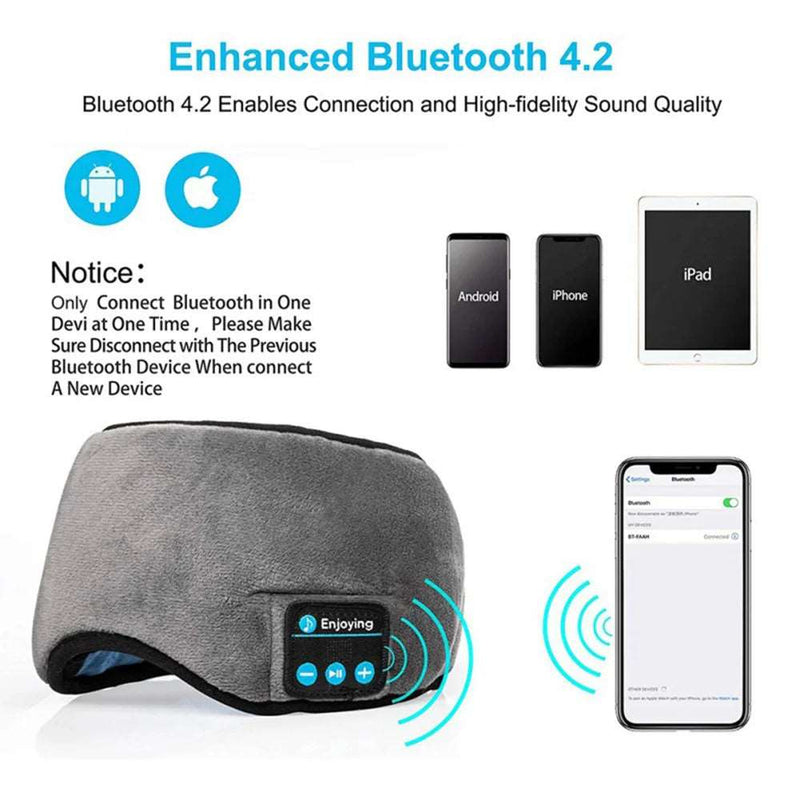 Wireless Bluetooth Eye Mask with Stereo Headset - WHIMSY BARGAIN WAREHOUSE