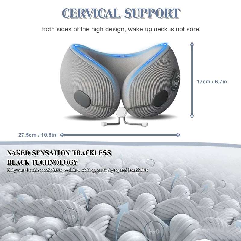 Memory Foam Heated Neck Pillow - WHIMSY BARGAIN WAREHOUSE