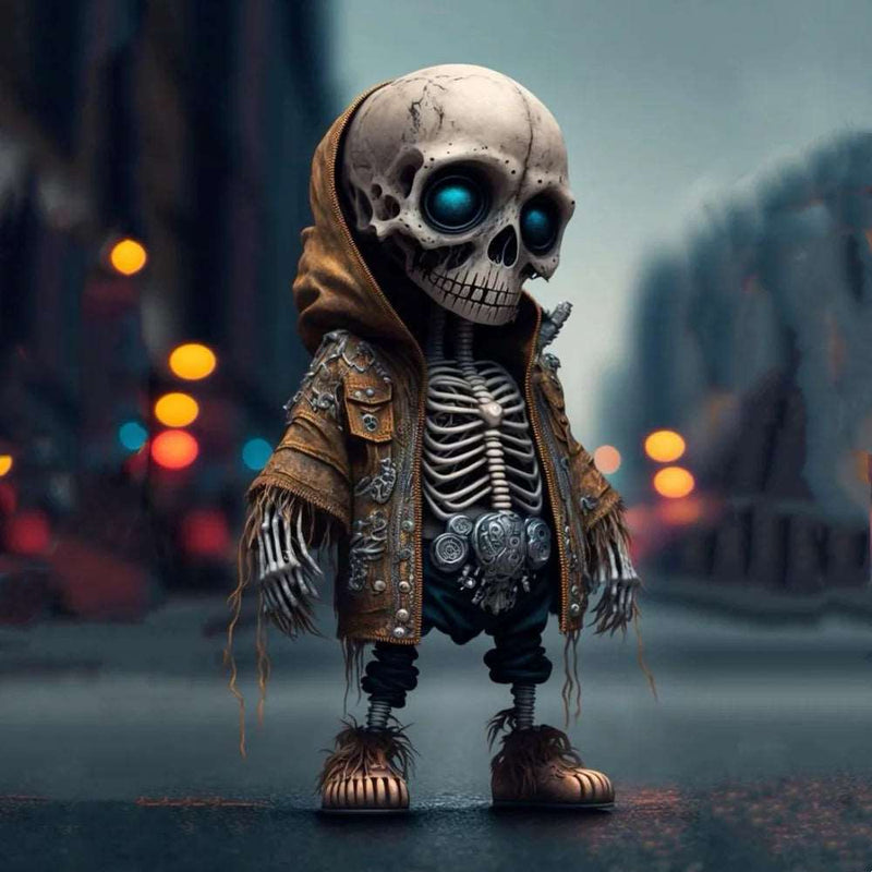 Creepy Cool Skeleton Figurine - Halloween Decor - WHIMSY BARGAIN WAREHOUSE