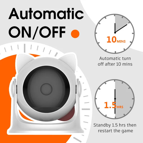 Interactive Cat Laser Toy with USB Charging - WHIMSY BARGAIN WAREHOUSE