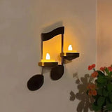 Musical Note Wall Sconce Candle Holder Set - WHIMSY BARGAIN WAREHOUSE