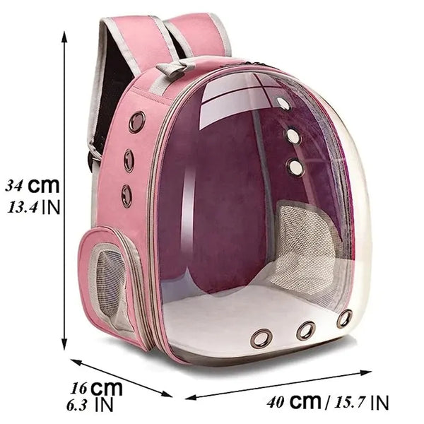 Transparent Capsule Pet Backpack for Travel - WHIMSY BARGAIN WAREHOUSE