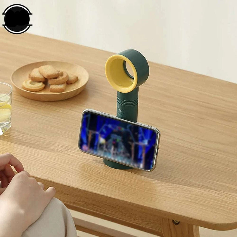 USB Handheld Electric Fan with Phone Stand - WHIMSY BARGAIN WAREHOUSE